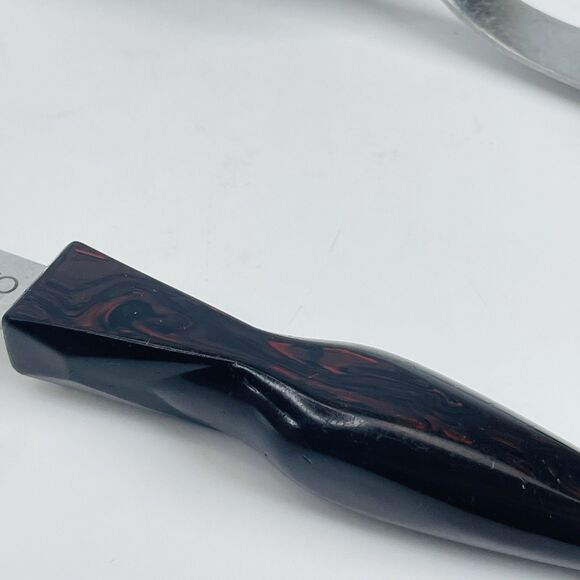 CUTCO Spoon And Ladle Stainless Steel Brown Swirl Handle Serving Utensil Set - Picture 11 of 14